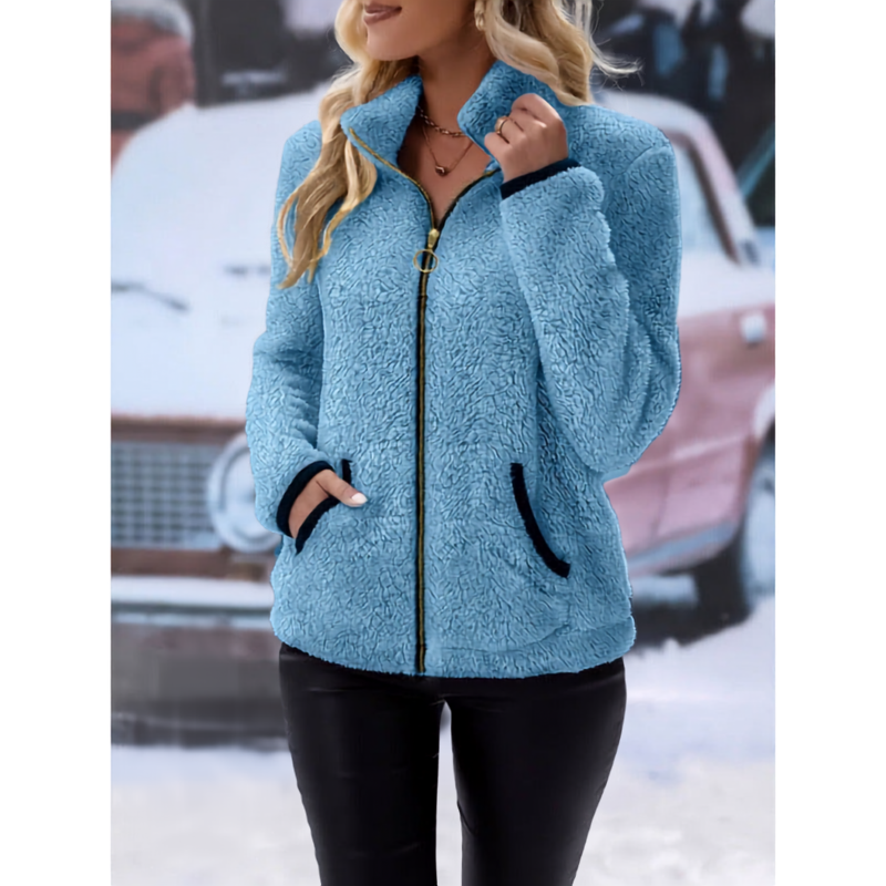 Isobel Ross | Plush Zip-Up Fleece Cardigan Jacket