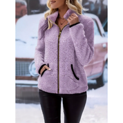 Isobel Ross | Plush Zip-Up Fleece Cardigan Jacket