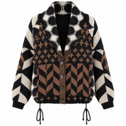 Imogen Sharland | Patchwork Knit Cardigan With Hood