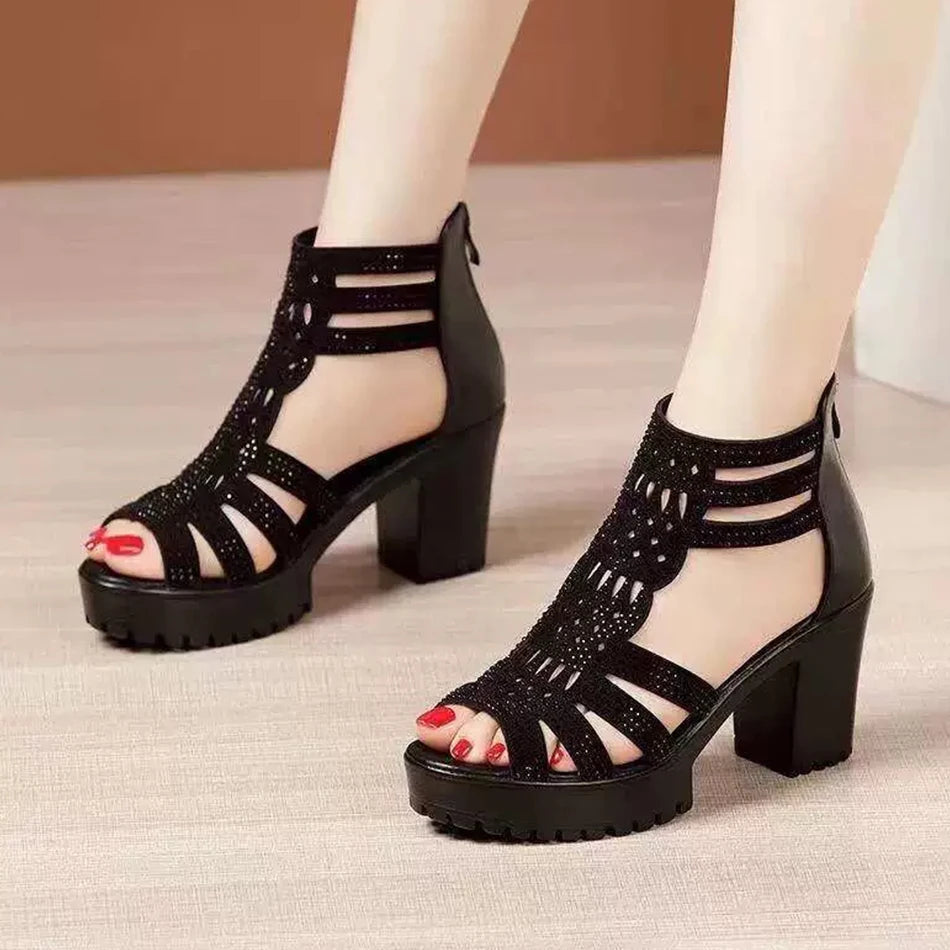Bellamy Ellis | Studded Block Heel Sandals