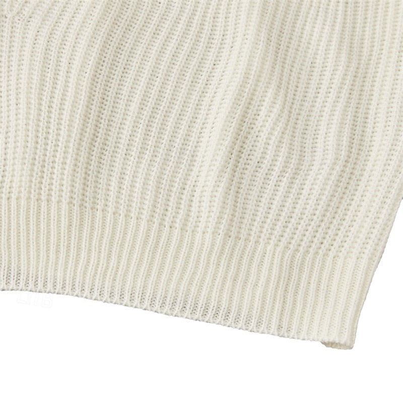 Rhys Cooper | Relaxed V-Neck Waffle Knit Jumper