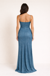 Celeste Milano | Elegant Maxi Evening Dress with Corset and Sequins