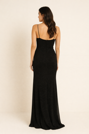 Celeste Milano | Elegant Maxi Evening Dress with Corset and Sequins