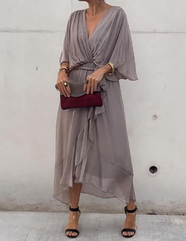 Mia Hartley | V-neck Midi Dress