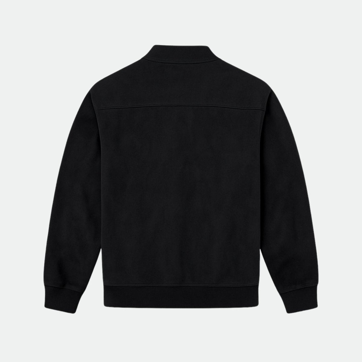 Adrian Beaumont | Microsuede Bomber Jacket with Refined Edge (Black)