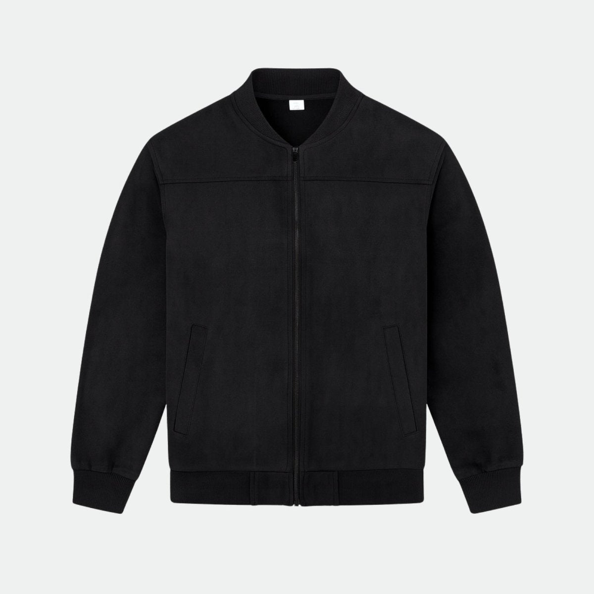 Adrian Beaumont | Microsuede Bomber Jacket with Refined Edge (Black)