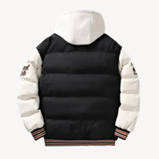 Track Record | Varsity Puffer Jacket with Urban Prestige (Black)