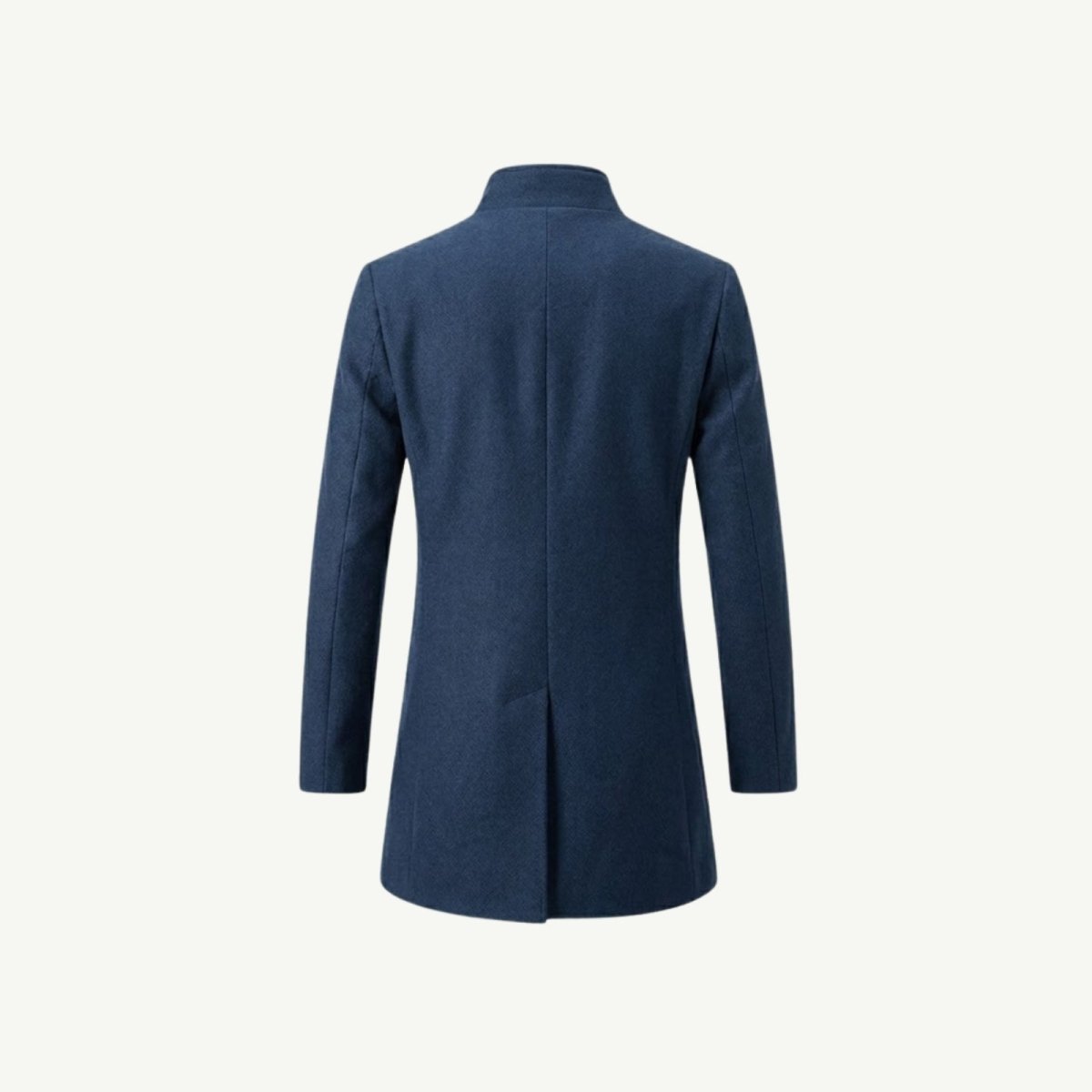 Edward Moretti | Stand Collar Wool Overcoat with Signature Elegance