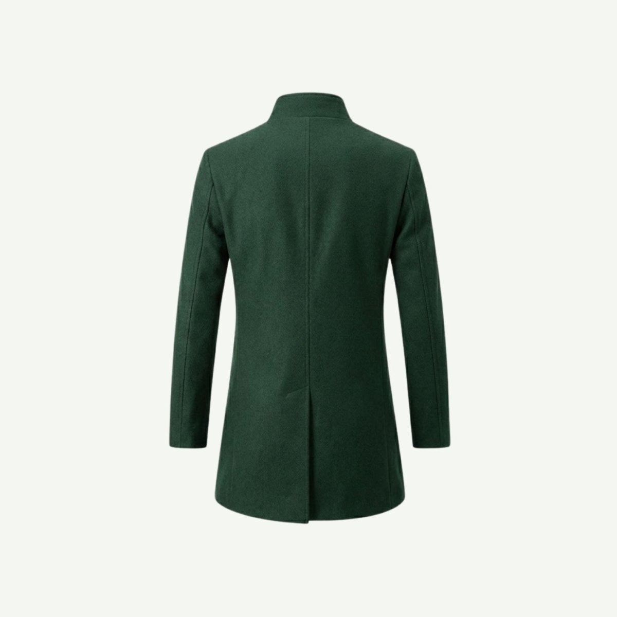 Edward Moretti | Stand Collar Wool Overcoat with Signature Elegance