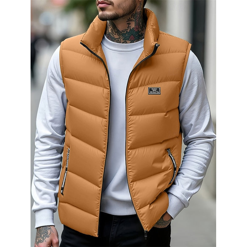 Foster | Quilted Padded Gilet in Rich Crimson