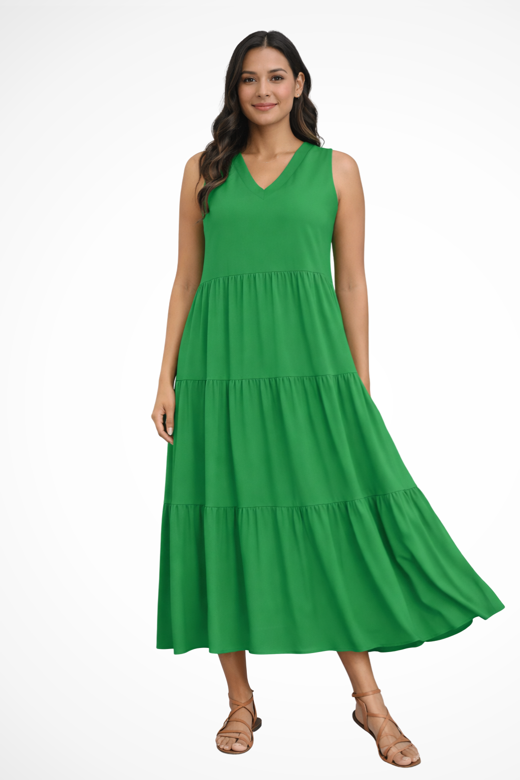 Élise Bernard | Effortless Tiered Midi Dress For Women
