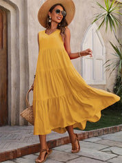 Élise Bernard | Effortless Tiered Midi Dress For Women