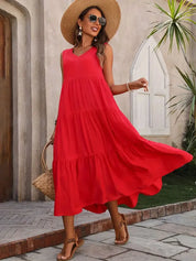 Élise Bernard | Effortless Tiered Midi Dress For Women