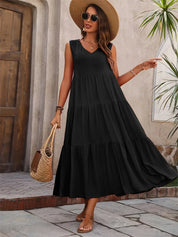 Élise Bernard | Effortless Tiered Midi Dress For Women