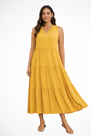 Élise Bernard | Effortless Tiered Midi Dress For Women