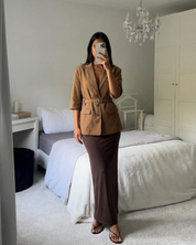 Élise Carpentier | Belted Short Sleeve Tailored Blazer For Women