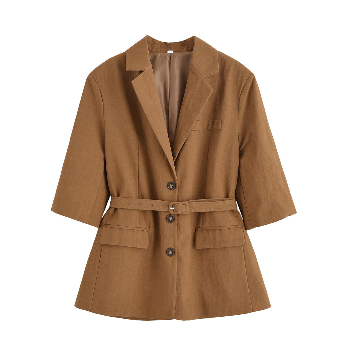 Élise Carpentier | Belted Short Sleeve Tailored Blazer For Women