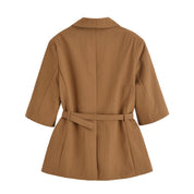 Élise Carpentier | Belted Short Sleeve Tailored Blazer For Women