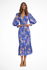 Élise Moreau | Romantic Floral Midi Dress