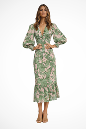 Élise Moreau | Romantic Floral Midi Dress