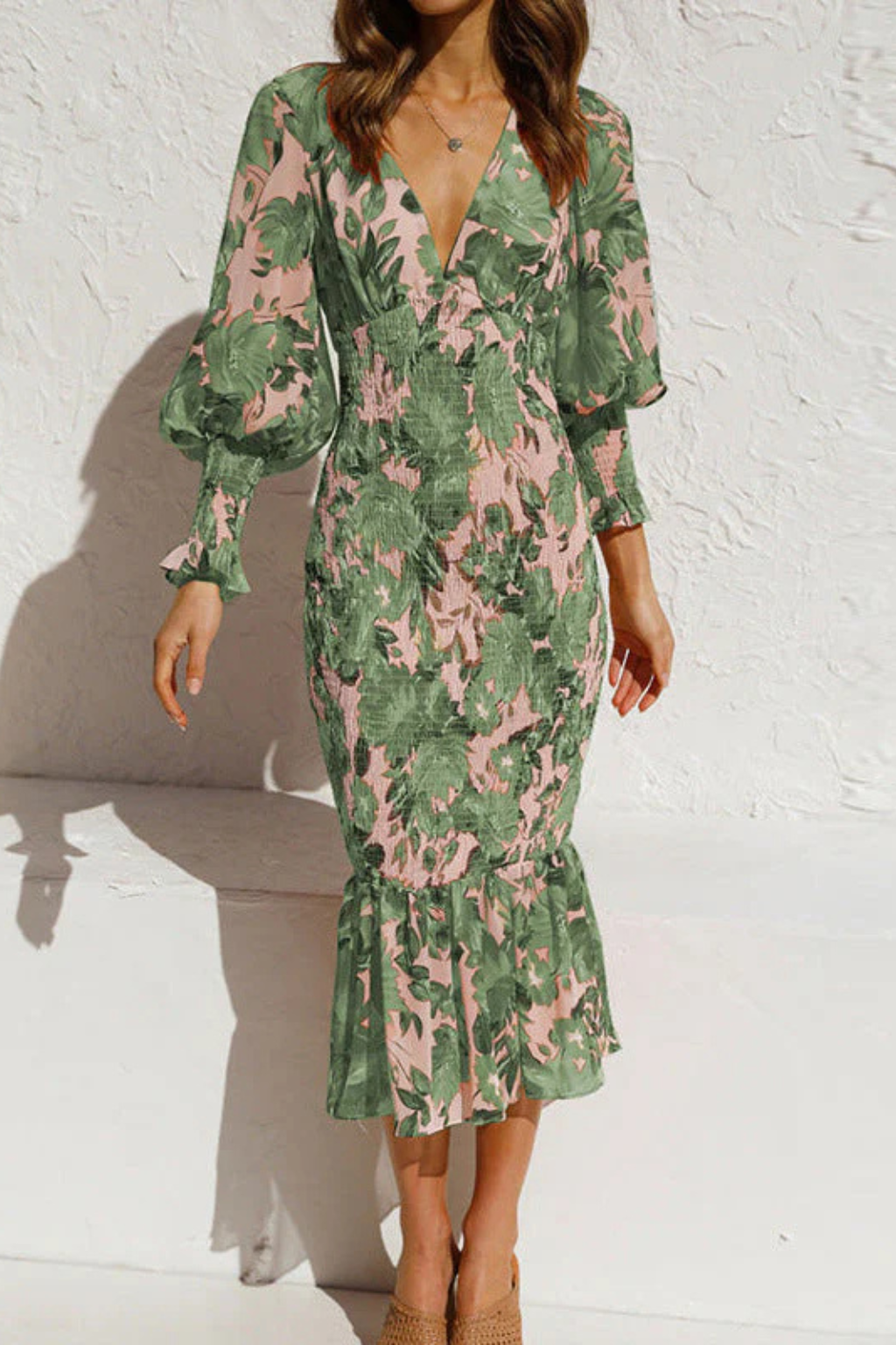 Élise Moreau | Romantic Floral Midi Dress