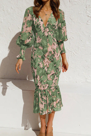 Élise Moreau | Romantic Floral Midi Dress