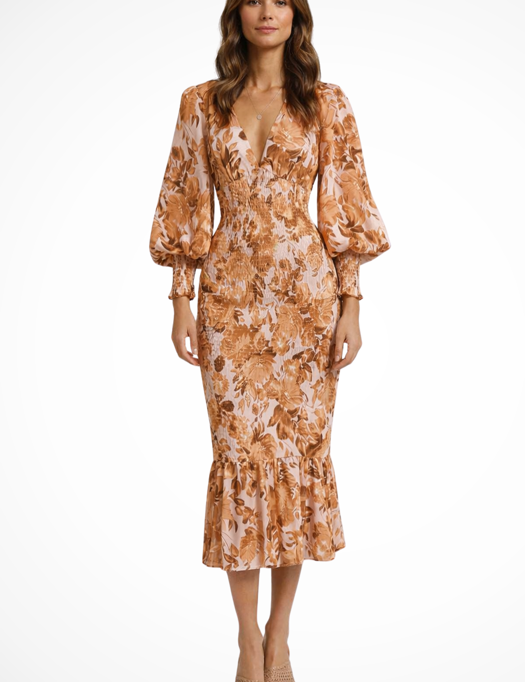 Élise Moreau | Romantic Floral Midi Dress