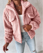 Élodie Marchand | Plush Sherpa Button Jacket For Women