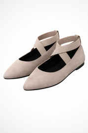 Élodie Marchand | Suede Strap Ballet Flats For Women