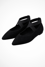 Élodie Marchand | Suede Strap Ballet Flats For Women