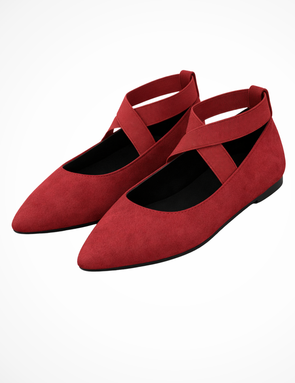 Élodie Marchand | Suede Strap Ballet Flats For Women