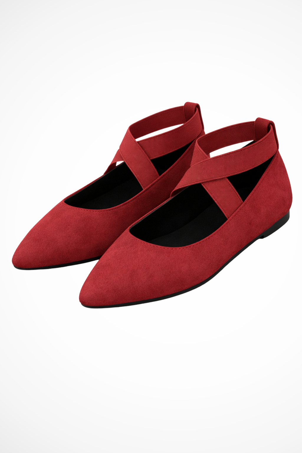 Élodie Marchand | Suede Strap Ballet Flats For Women