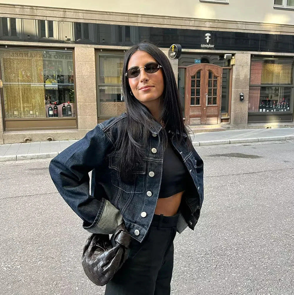 Élodie Moreau | Cropped Denim Jacket For Women