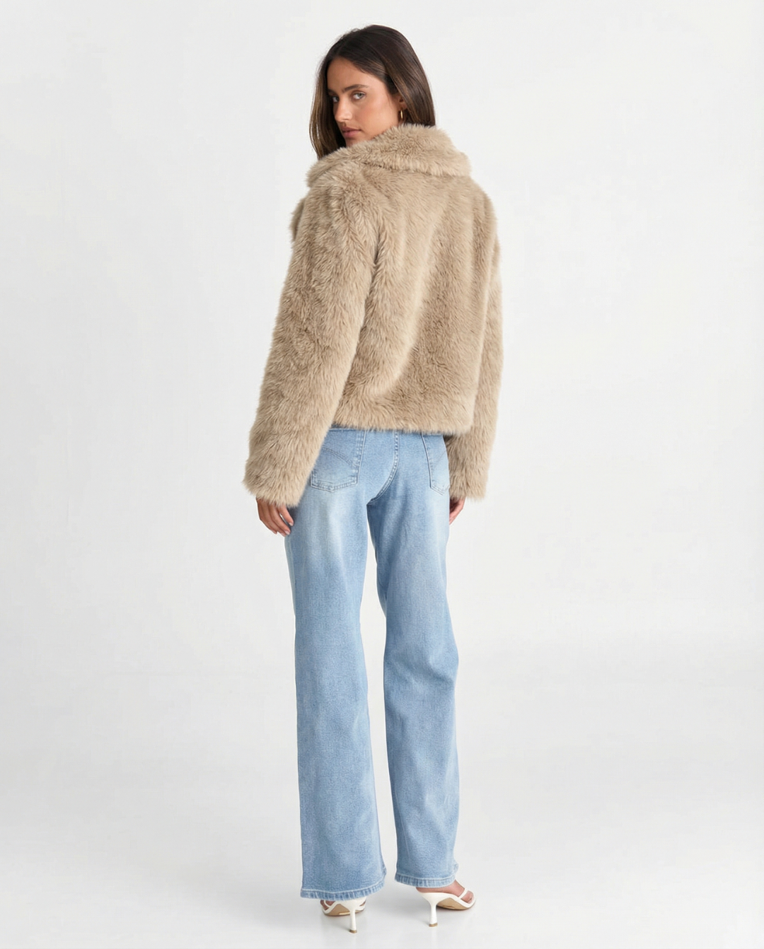Élodie Moreau | Luxe Faux Fur Cropped Jacket For Women