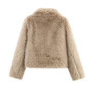 Élodie Moreau | Luxe Faux Fur Cropped Jacket For Women