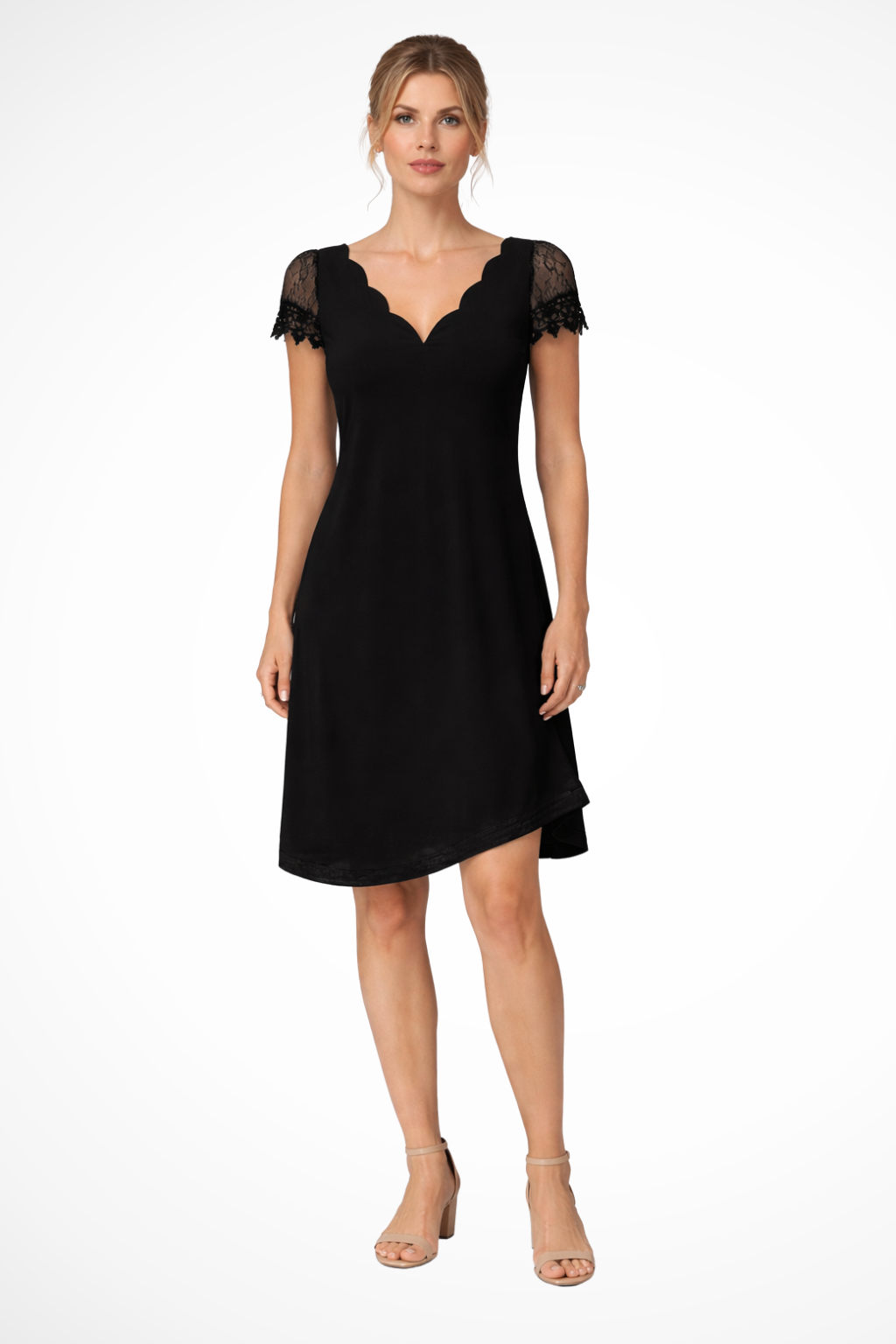 Élodie Rousseau | Lace Sleeve Mini Dress