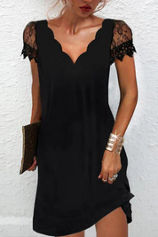 Élodie Rousseau | Lace Sleeve Mini Dress