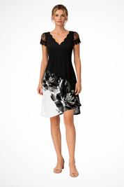 Élodie Rousseau | Lace Sleeve Mini Dress