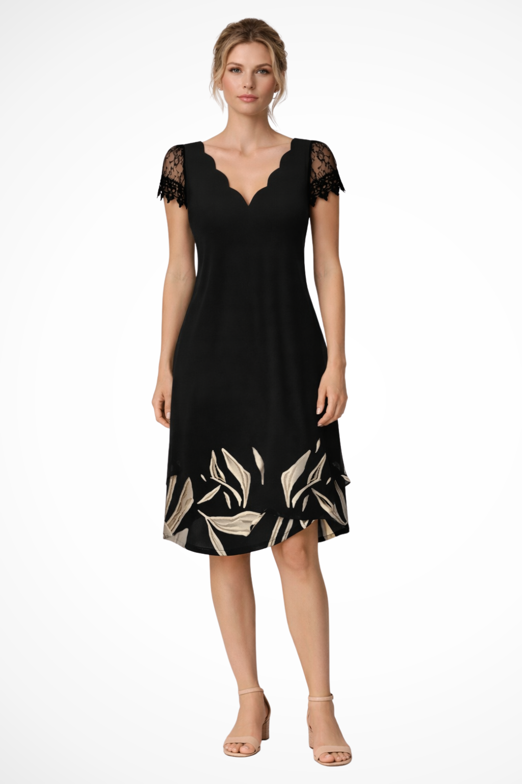 Élodie Rousseau | Lace Sleeve Mini Dress