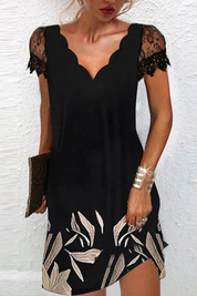 Élodie Rousseau | Lace Sleeve Mini Dress
