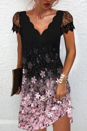 Élodie Rousseau | Lace Sleeve Mini Dress