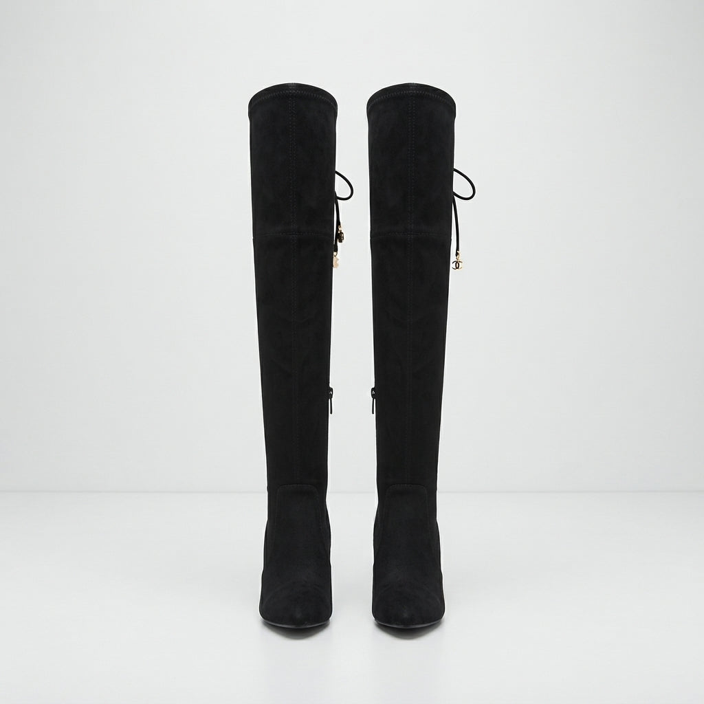 Lydia Taylor | Bottes hautes en daim, au-dessus du genou