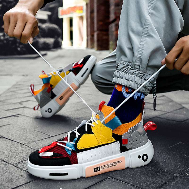 Tobias Grant | Baskets montantes en mesh – Style urbain audacieux à couleurs contrastées