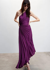 Seraphina Laurent | Pleated One-Shoulder Maxi Dress