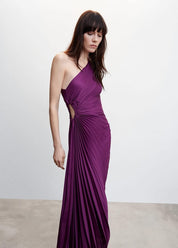Seraphina Laurent | Pleated One-Shoulder Maxi Dress