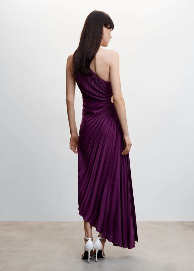Seraphina Laurent | Pleated One-Shoulder Maxi Dress