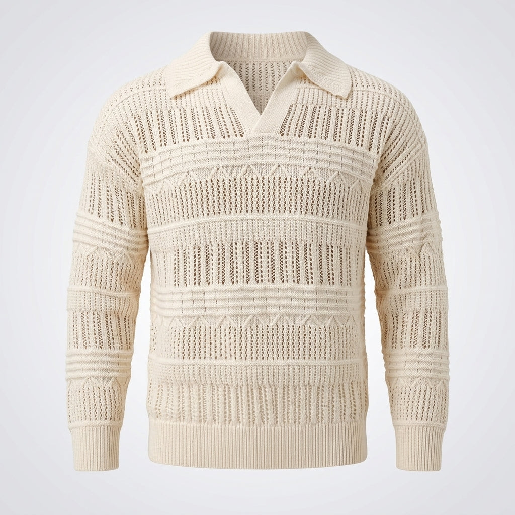 Marcus Whitmore | Pull polo en maille crochetée