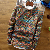 Jasper Coldwell | Multicolour Cable Knit Sweater For Men
