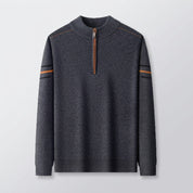 Michael Boswell | Pull à col roulé en maille épaisse et demi-zip