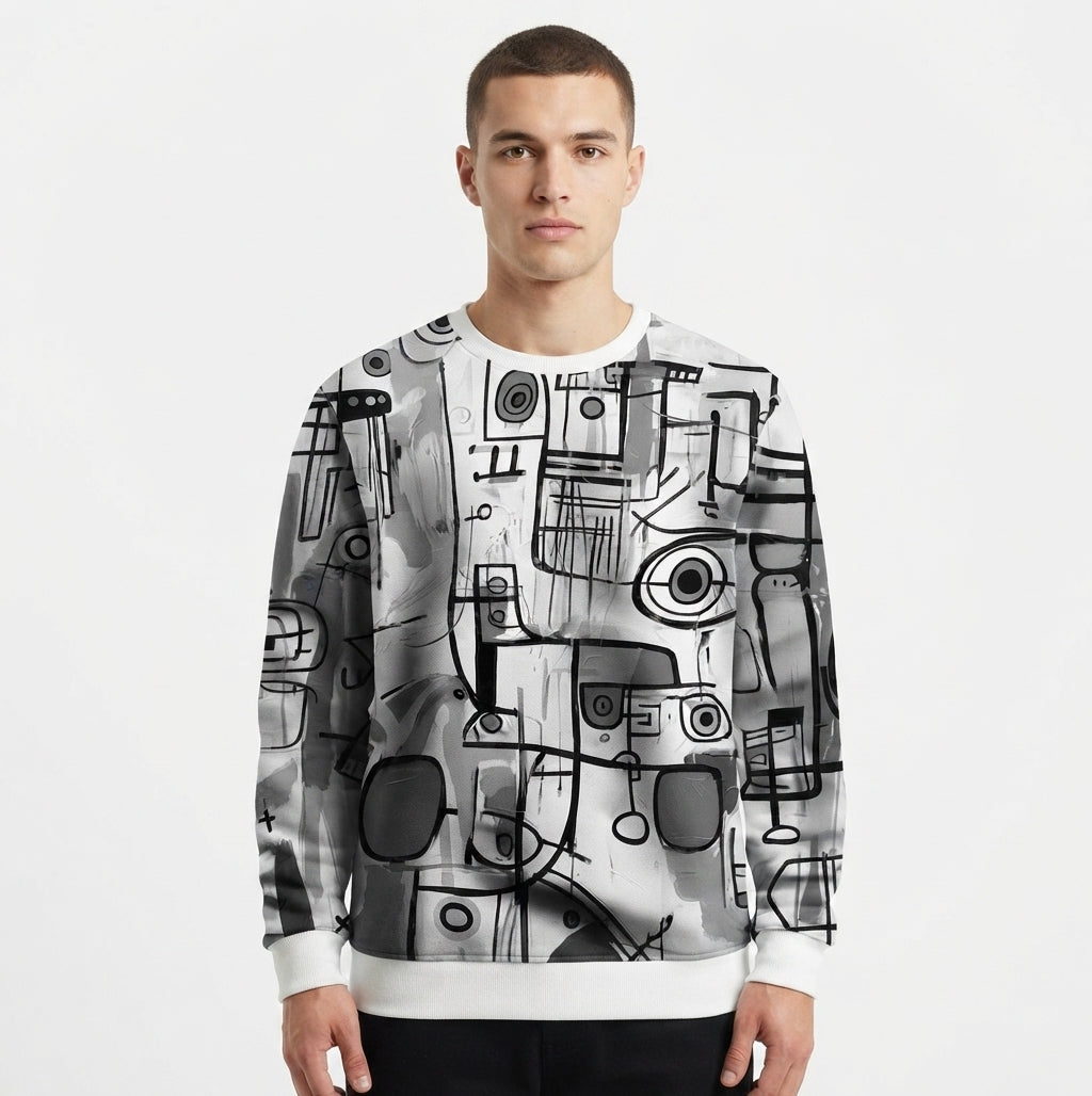 Michael Ellsworth | Abstract Graffiti Print Sweatshirt